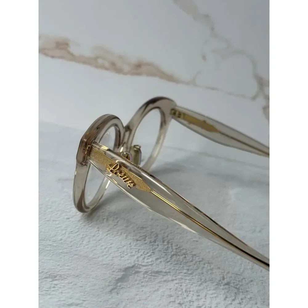 Loewe Translucent Beige Round Sunglasses